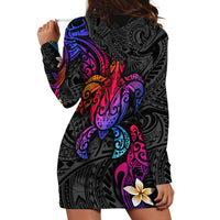 Turtle and Plumeria - Polynesian Hoodie Dress TS04 - Polynesian Pride
