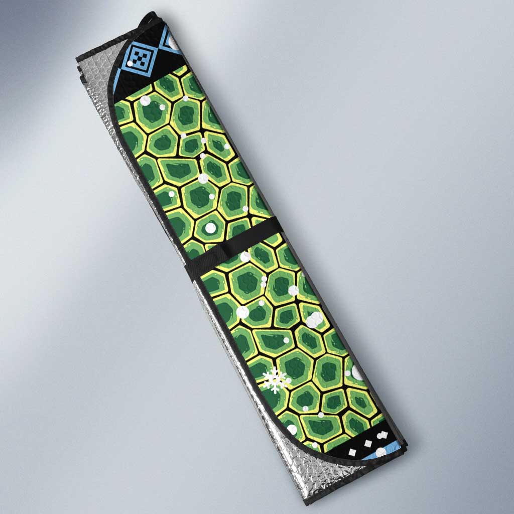 Micronesia Christmas Auto Sun Shade with Santa Turtle Coral Reef and Holiday Ocean Pattern TS04 - Polynesian Pride