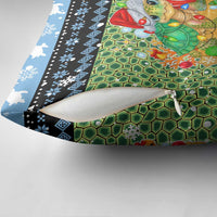 Micronesia Christmas Pillow Cover with Santa Turtle Coral Reef and Holiday Ocean Pattern TS04 - Polynesian Pride