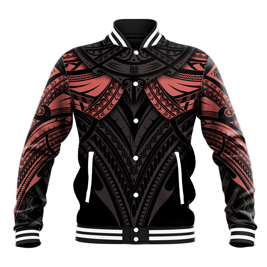 Feminine Polynesian Baseball Jacket Mandala Tattoo Style TS04 Unisex Black - Polynesian Pride