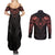 Feminine Polynesian Couples Matching Summer Maxi Dress and Long Sleeve Button Shirts Mandala Tattoo Style TS04 - Polynesian Pride