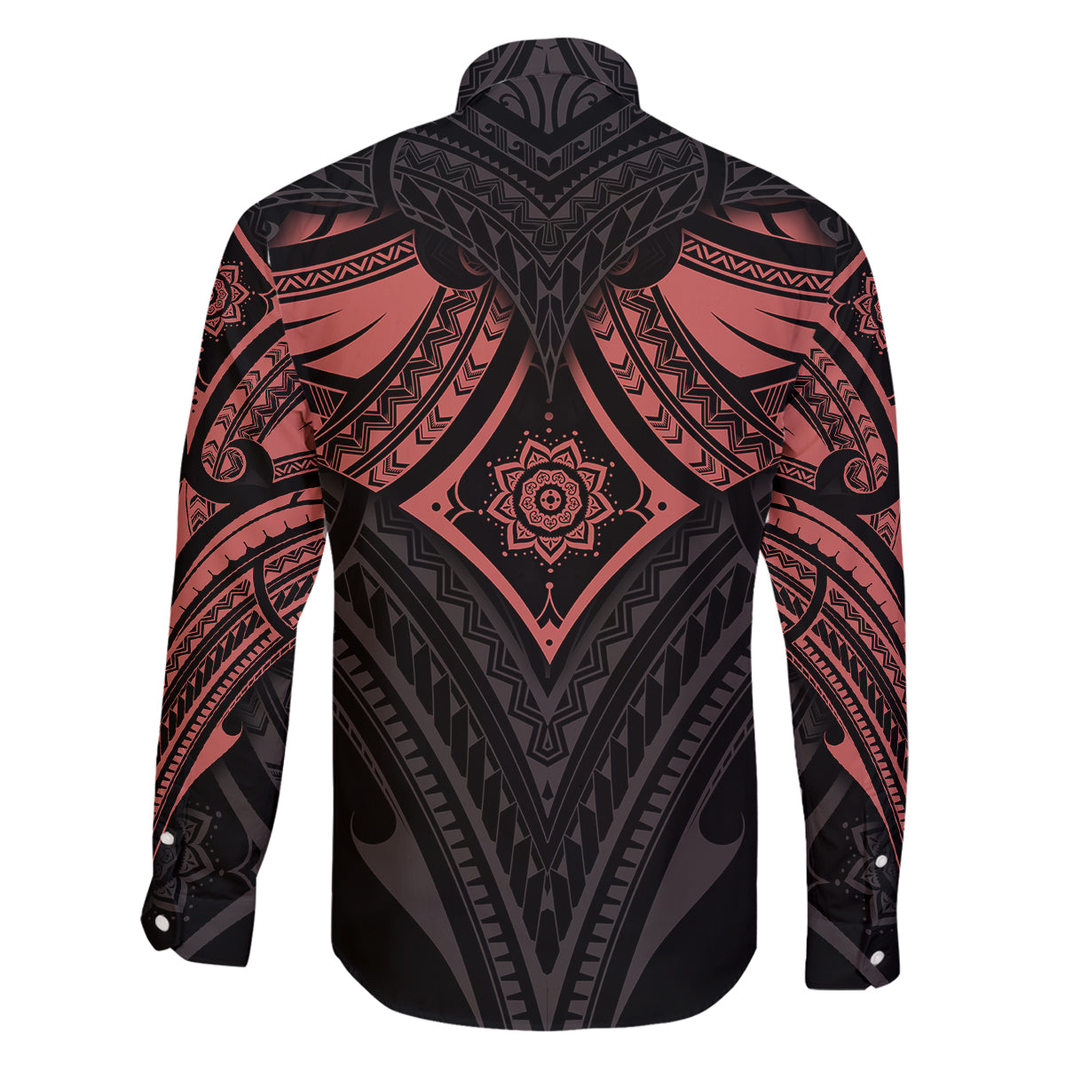 Feminine Polynesian Family Matching Tank Maxi Dress and Hawaiian Shirt Mandala Tattoo Style TS04 - Polynesian Pride
