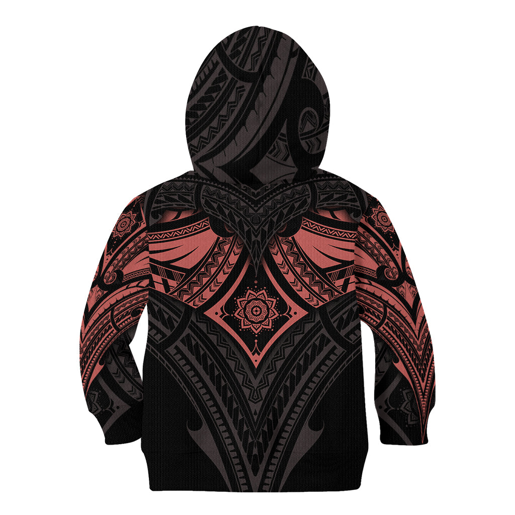Feminine Polynesian Kid Hoodie Mandala Tattoo Style TS04 - Polynesian Pride