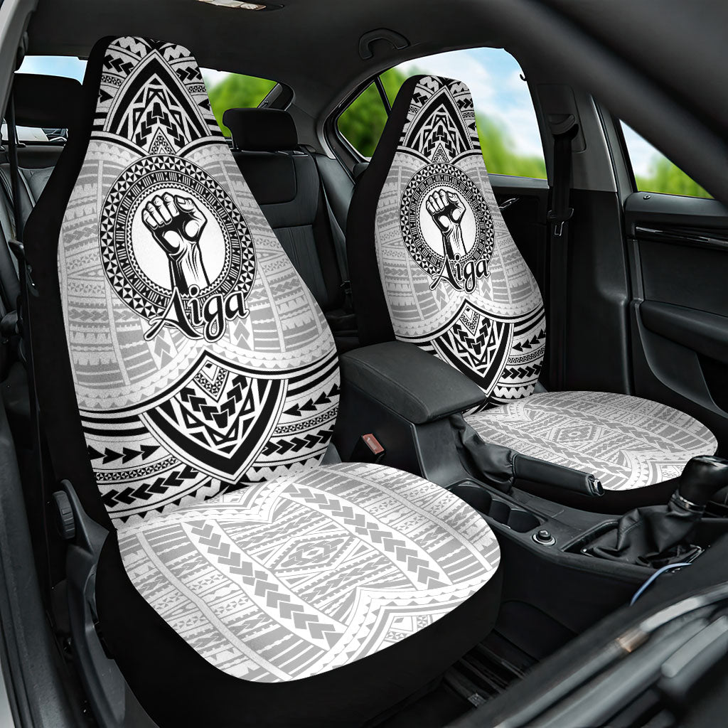 Aiga Samoa Raised Fist Car Seat Cover Polynesian Tribal Tattoo Art Family Pride