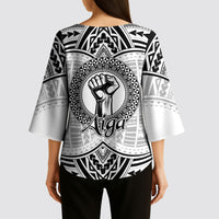 Aiga Samoa Raised Fist Kimono Sleeve Blouse Polynesian Tribal Tattoo Art Family Pride TS04 - Polynesian Pride