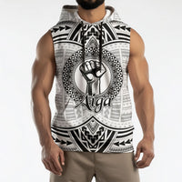 Aiga Samoa Raised Fist Sleeveless Hoodie Polynesian Tribal Tattoo Art Family Pride TS04 - Polynesian Pride