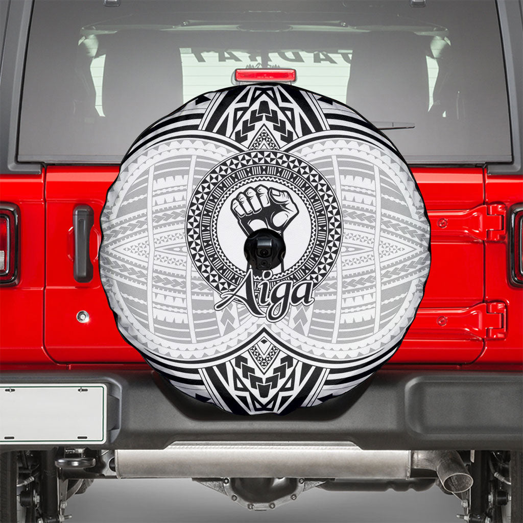 Aiga Samoa Raised Fist Spare Tire Cover Polynesian Tribal Tattoo Art Family Pride TS04 - Polynesian Pride