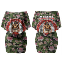 Samoa Aiga Polynesian Couples Matching Off Shoulder Short Dress and Hawaiian Shirt Tropical Floral Hibiscus Pattern Island Heritage TS04 - Polynesian Pride