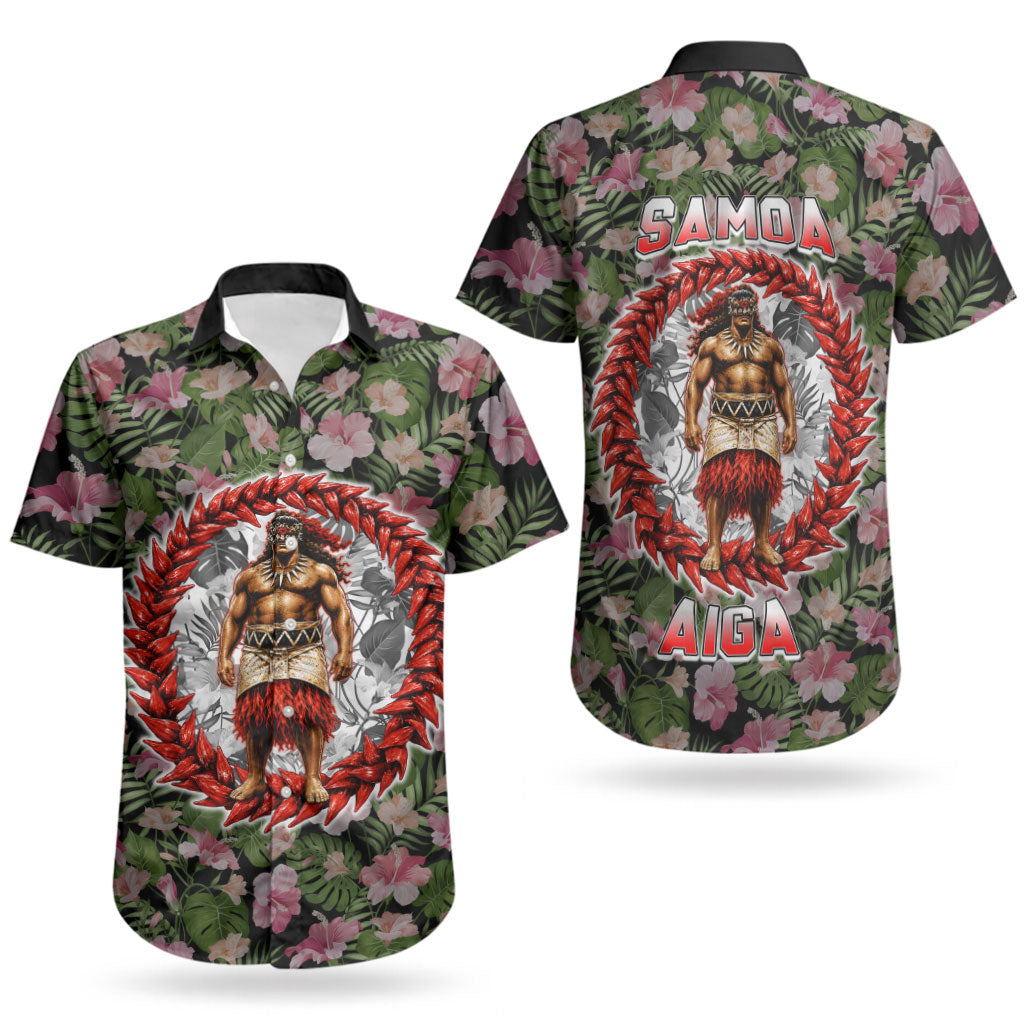 Samoa Aiga Polynesian Couples Matching Tank Maxi Dress and Hawaiian Shirt Tropical Floral Hibiscus Pattern Island Heritage TS04 - Polynesian Pride