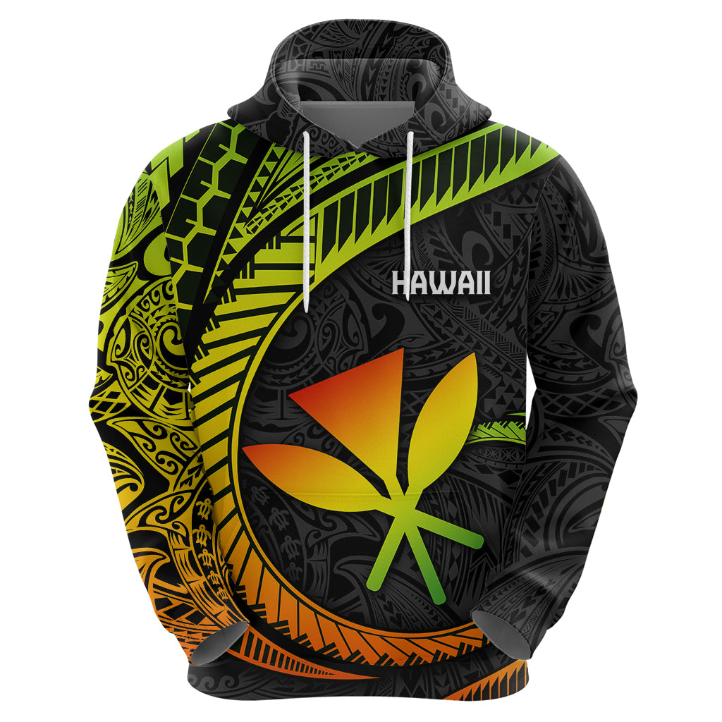 Hawaii Kanaka Maoli Hoodie Polynesian Tornado Infusion Gradient TS04 - Polynesian Pride