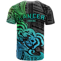 Zodiac Cancer T Shirt Polynesian in Gradient Blue TS04 - Polynesian Pride