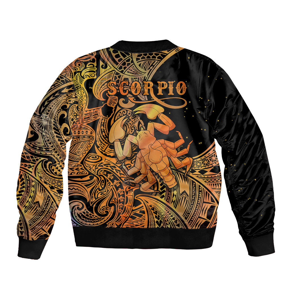 Zodiac Scorpio Bomber Jacket Polynesian in Orange TS04 - Polynesian Pride