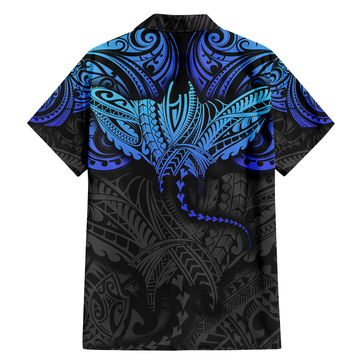 Polynesian Ray Pattern Family Matching Off Shoulder Maxi Dress and Hawaiian Shirt TS04 - Polynesian Pride