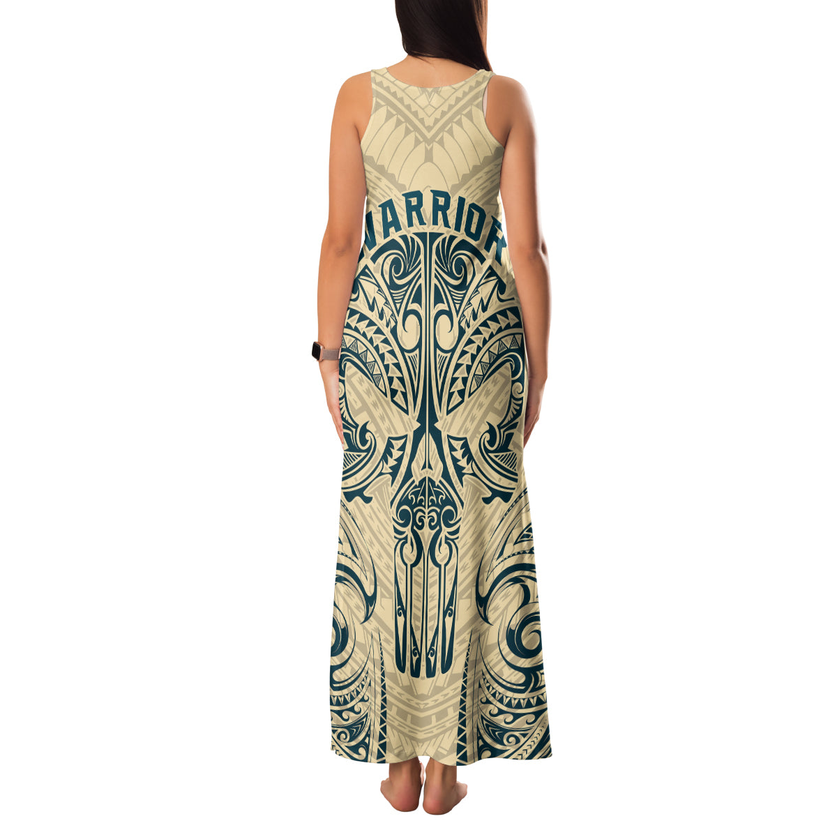 Polynesian Family Matching Tank Maxi Dress and Hawaiian Shirt Warrior Skull with Tribal Patterns Tattoo Design TS04 - Polynesian Pride