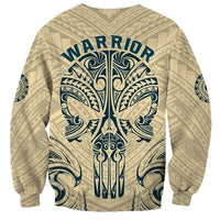 Polynesian Sweatshirt Warrior Skull with Tribal Patterns Tattoo Design TS04 - Polynesian Pride