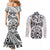 Hawaii Couples Matching Mermaid Dress and Long Sleeve Button Shirts with Polynesian Turtle TS04 - Polynesian Pride