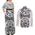 Hawaii Couples Matching Off Shoulder Maxi Dress and Long Sleeve Button Shirts with Polynesian Turtle TS04 - Polynesian Pride