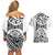 Hawaii Couples Matching Off Shoulder Short Dress and Hawaiian Shirt with Polynesian Turtle TS04 - Polynesian Pride