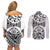 Hawaii Couples Matching Off Shoulder Short Dress and Long Sleeve Button Shirts with Polynesian Turtle TS04 - Polynesian Pride
