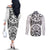 Hawaii Couples Matching Off The Shoulder Long Sleeve Dress and Long Sleeve Button Shirts with Polynesian Turtle TS04 - Polynesian Pride