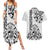 Hawaii Couples Matching Summer Maxi Dress and Hawaiian Shirt with Polynesian Turtle TS04 Black/White - Polynesian Pride