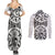 Hawaii Couples Matching Summer Maxi Dress and Long Sleeve Button Shirts with Polynesian Turtle TS04 - Polynesian Pride