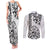 Hawaii Couples Matching Tank Maxi Dress and Long Sleeve Button Shirts with Polynesian Turtle TS04 Black/White - Polynesian Pride