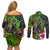 Polynesian Couples Matching Off Shoulder Short Dress and Long Sleeve Button Shirts Whales and Compass Gradient Pattern TS04 - Polynesian Pride