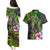 Polynesian Couples Matching Puletasi Dress and Hawaiian Shirt Whales and Compass Gradient Pattern TS04 - Polynesian Pride