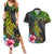 Polynesian Couples Matching Summer Maxi Dress and Hawaiian Shirt Whales and Compass Gradient Pattern TS04 Gradient - Polynesian Pride