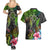 Polynesian Couples Matching Summer Maxi Dress and Hawaiian Shirt Whales and Compass Gradient Pattern TS04 - Polynesian Pride