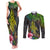 Polynesian Couples Matching Tank Maxi Dress and Long Sleeve Button Shirts Whales and Compass Gradient Pattern TS04 Gradient - Polynesian Pride