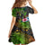 Polynesian Family Matching Summer Maxi Dress and Hawaiian Shirt Whales and Compass Gradient Pattern TS04 - Polynesian Pride