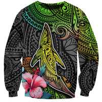 Polynesian Sweatshirt Whales and Compass Gradient Pattern TS04 Unisex Gradient - Polynesian Pride
