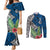 Polynesian Couples Matching Mermaid Dress and Long Sleeve Button Shirts Whale Pattern and Hibiscus Flowers TS04 Multicolor - Polynesian Pride