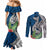 Polynesian Couples Matching Mermaid Dress and Long Sleeve Button Shirts Whale Pattern and Hibiscus Flowers TS04 - Polynesian Pride