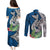 Polynesian Couples Matching Puletasi Dress and Long Sleeve Button Shirts Whale Pattern and Hibiscus Flowers TS04 - Polynesian Pride