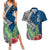 Polynesian Couples Matching Summer Maxi Dress and Hawaiian Shirt Whale Pattern and Hibiscus Flowers TS04 Multicolor - Polynesian Pride