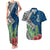 Polynesian Couples Matching Tank Maxi Dress and Hawaiian Shirt Whale Pattern and Hibiscus Flowers TS04 Multicolor - Polynesian Pride