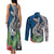Polynesian Couples Matching Tank Maxi Dress and Long Sleeve Button Shirts Whale Pattern and Hibiscus Flowers TS04 - Polynesian Pride