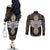 Polynesian Hawaii Tattoo Couples Matching Off The Shoulder Long Sleeve Dress and Long Sleeve Button Shirts TS04 - Polynesian Pride