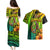 Hawaii Couples Matching Puletasi Dress and Hawaiian Shirt Polynesian Fish Hook and Hibiscus Flowers with Gradient Pattern TS04 - Polynesian Pride