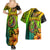 Hawaii Couples Matching Summer Maxi Dress and Hawaiian Shirt Polynesian Fish Hook and Hibiscus Flowers with Gradient Pattern TS04 - Polynesian Pride