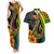 Hawaii Couples Matching Tank Maxi Dress and Hawaiian Shirt Polynesian Fish Hook and Hibiscus Flowers with Gradient Pattern TS04 Multicolor - Polynesian Pride