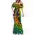 Hawaii Mermaid Dress Polynesian Fish Hook and Hibiscus Flowers with Gradient Pattern TS04 - Polynesian Pride