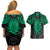 Polynesian Couples Matching Off Shoulder Short Dress and Hawaiian Shirt Abstract Tiki TS04 - Polynesian Pride