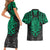 Polynesian Couples Matching Short Sleeve Bodycon Dress and Hawaiian Shirt Abstract Tiki TS04 - Polynesian Pride