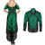 Polynesian Couples Matching Summer Maxi Dress and Long Sleeve Button Shirts Abstract Tiki TS04 - Polynesian Pride