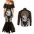 Polynesian Swordfish Couples Matching Mermaid Dress and Long Sleeve Button Shirts with Anchor Pattern and Tribal Turtle TS04 Multicolor - Polynesian Pride