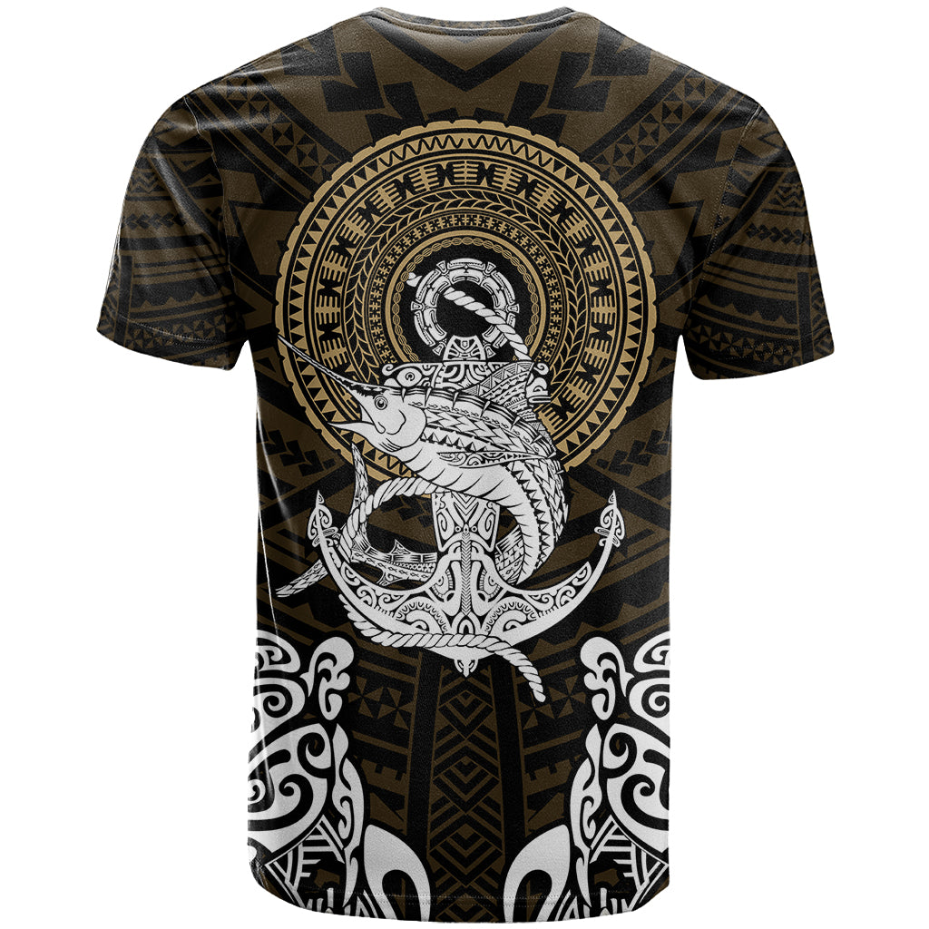 Polynesian Swordfish T Shirt with Anchor Pattern and Tribal Turtle TS04 Multicolor - Polynesian Pride